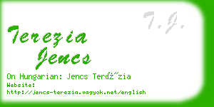 terezia jencs business card